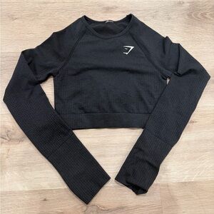 Gymshark Black Long Sleeve Crop Top